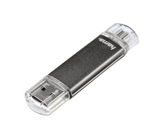 Hama &quot;Laeta Twin&quot; 64 GB sivá / Flash disk / USB 2.0 / microUSB / až 10 MBs
