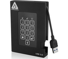 Apricorn Aegis Padlock Fortress 1TB čierna / Externý HDD / 2.5" / šifrovanie / USB 3.0
