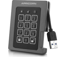 Apricorn Aegis Padlock Fortress 512GB čierna / Externý HDD / 2.5" / šifrovanie / USB 3.0