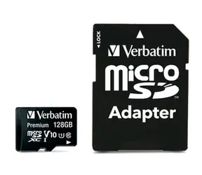 Verbatim Premium microSDXC Pre 128GB + Adaptér / Pamäťová karta / UHS-I (U1) / Class 10 / V10 / R: až 90MBs / W: 10MBs