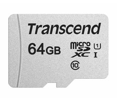 Transcend 300S 64GB / Micro SDXC pamäťová karta / Class 10 / UHS-I U1 / R: 95MBps / W: 25MBps / + SD adaptér