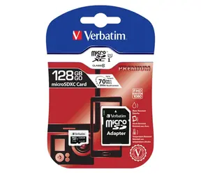Verbatim MicroSDXC 128 GB pamätová karta s SD adaptérom