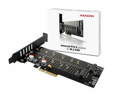 Axagon PCEM2-D, PCIe x4 - M.2 NVMe M-key + SATA B-key slot adaptér, LP