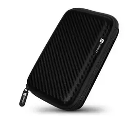 CONNECT IT HardShellProtect 2.5" karbón čierna / pevné škrupinové púzdro na HDD / zips / elastické pásky