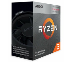 AMD RYZEN 3 3200G @ 3.6GHz / Turbo 4.0GHz / 4C4T / L1 384kB L2 2MB L3 4MB / AM4 / Zen 2 / 65W / Wraith