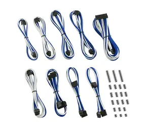 CableMod Classic ModMesh C-Series Kábel Kit pre Corsair Axi &amp; HXi &amp; R - bielo-modrá