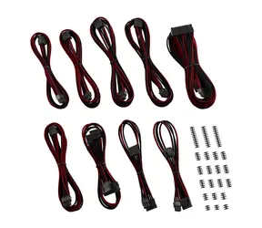 CableMod Classic ModMesh C-Series Kábel Kit pre Corsair Rmi &amp; RMx - čierno-tmavo červená