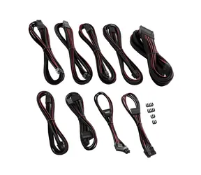 CableMod PRE ModMesh C-Series Kábel Kit pre Corsair AXi &amp; HXi &amp; RM - čierno-tmavo červená