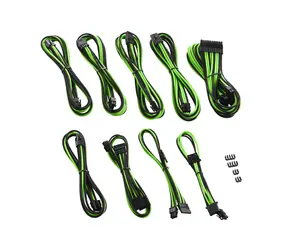 CableMod PRE ModMesh C-Series Kábel Kit pre Corsair Rmi &amp; RMx - čierno-svetlo zelená