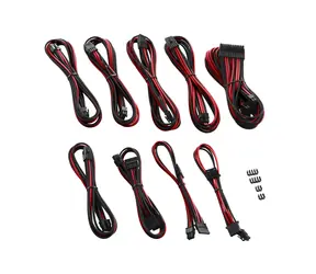 CableMod PRE ModMesh C-Series Kábel Kit pre Corsair Rmi &amp; RMx - čierno-červená