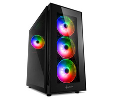 Sharkoon TG5 Pro RGB čierna / ATX / 2x USB 3.0 + 2x USB 2.0 / bez zdroja / priehľadná bočnica