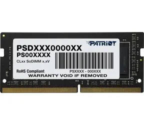Patriot Signature 32GB (1x32GB) 2666MHz / SO-DIMM / DDR4 / CL19 / Unbuffered / Non-ECC / 1.2V