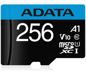ADATA Premier Micro SDXC 256GB + SD adaptér / V10 / UHS-I / U1 / R: 100MBs / W: 25MBs