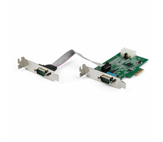 StarTech adaptér PCIe RS232 na 2xDB9 čierna / 921,4 kbs / nízky profil