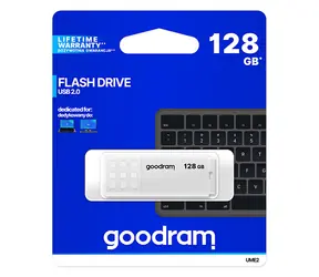 Goodram UME2 128GB biela / Flash disk / USB 2.0 / čítanie: 20MBs / zápis: 5MBs