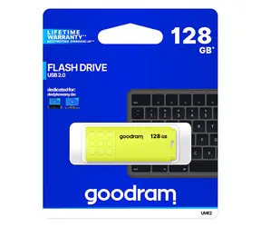 GOODRAM UME2 128GB žltá / Flash disk / USB 2.0 / čítanie: 20MBs / zápis: 5MBs