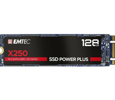 EMTEC Power Plus X250 128GB / M.2 / SATA III / 3D TLC / R: 520MBps / W: 500MBps / MTBF 2mh / 3y
