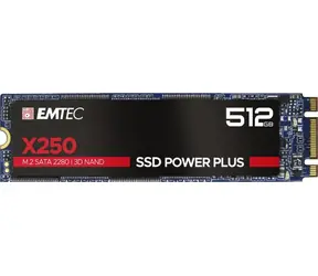 EMTEC Power Plus X250 512GB / M.2 / SATA III / 3D TLC / R: 520MBps / W: 500MBps / MTBF 2mh / 3y