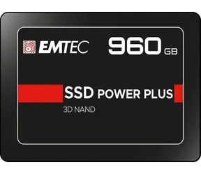 EMTEC Power Plus X150 960GB / 2.5" / SATA III / 3D TLC / R: 520MBps / W: 500MBps / IOPS: 70K&amp;80K / MTBF 2mh / 3y