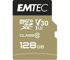 EMTEC SpeedIN PRO microSDXC 128GB + adaptér / Class 10 / UHS-I U3 V30 A1 / čítanie: 100MBs / zápis: 95MBs