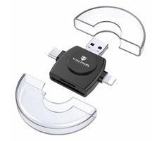 VIKING VR4V1B čierna / externá čítačka pamäťových kariet 4V1 / USB 3.0