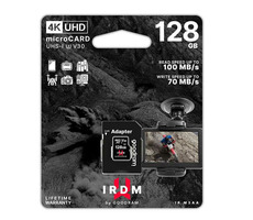 GOODRAM IRDM microSDXC 128GB + adaptér / Class 10 / UHS-I U3 / R: 100 MBs / W: 70 MBs