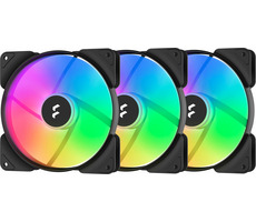 Fractal Design Aspect 14 RGB čierna (3 ks) / 140 mm / Rifle Bearing / 19.5 dB @ 1000 RPM / A-RGB / 69.7 m3h / 3-pin