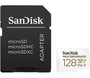 SanDisk Max Endurance microSDXC 128GB + adaptér / Class 10 / UHS-I / U3 / V30 / čítanie: 100MBs / zápis: 40MBs