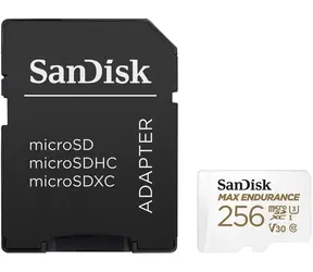 SanDisk Max Endurance microSDXC 256GB + adaptér / Class 10 / UHS-I / U3 / V30 / čítanie: 100MBs / zápis: 40MBs