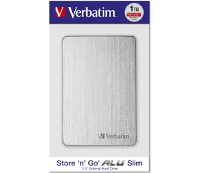 Verbatim Store 'n' Go ALU Slim 1TB strieborná / Externý HDD / 2.5" / USB 3.2 / hliník
