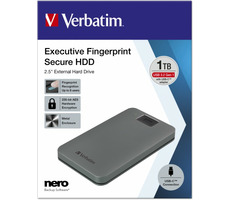 Verbatim Executive Fingerprint Secure 1TB šedá / Externý HDD / 2.5 &quot;/ USB 3.2 Gen 1 / čítačka odtlačku prstov