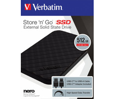 Verbatim SSD Store &#39;n&#39; Go 512GB čierna / Externý SSD / 2.5"/ USB 3.2 Gen. 1