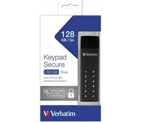 Verbatim Keypad Secure Drive 128 GB / USB C 3.2 Gen 1 / R: 160 MBs / W: 150 MBs