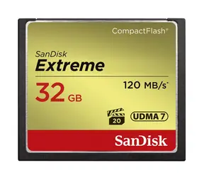SanDisk Extreme CF 567x 32GB / čítanie: až 120 MBs / zápis: až 85 MBs