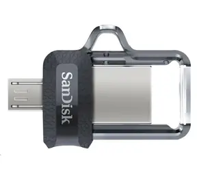 SanDisk Ultra Dual M3.0 128 GB čierna / Flash Disk / USB-A 3.0 &amp; MicroUSB 2.0 / čítanie: 130 MBs