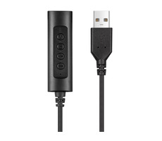 Sandberg Headset USB controller čierna / adaptér 3.5mm jack na USB / 1.5m