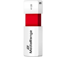MediaRange MR970 4GB červeno-biela / Flash Disk / USB-A 2.0 / čítanie: 10MBs / zápis: 3MBs