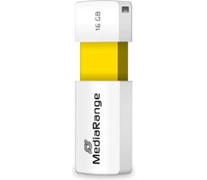 MediaRange MR972 16GB žlto-biela / Flash Disk / USB-A 2.0 / čítanie: 12MBs / zápis: 5MBs