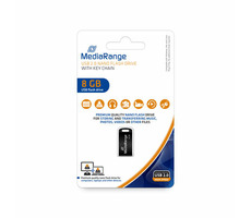 MediaRange MR920 8GB čierna / Flash Disk / USB-A 2.0 / čítanie: 15MBs / zápis: 4MBs