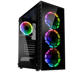 Kolink Observatory Lite RGB čierna / ATX / 1xUSB 3.0 + 2xUSB 2.0 / 4x 120 mm / bez zdroja / priehľadná bočnica