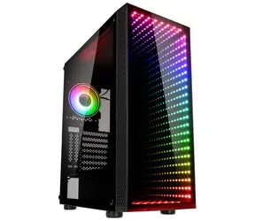 Kolink Void Rift ARGB čierna / ATX / 2xUSB 3.0 + 1xUSB 2.0 / 1x 120 mm / bez zdroja / tvrdené sklo / priehľadná bočnica