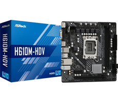 ASRock H610M-HDV / H610 / LGA 1700 / 2x DDR4 / PCIEx16 / 1x GLAN / microATX