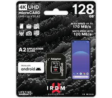 GOODRAM IRDM M2AA microSDXC 128GB + SD adaptér / Class 10 / UHS I / U3 / A2 / V30 / R: až 170 MBps / W: až 120 MBps