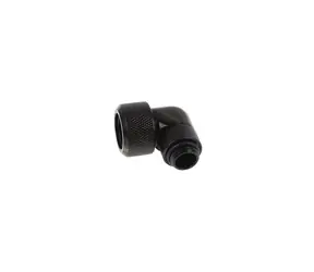 Alphacool Eiszapfen 16mm kompresné šróbenie HardTube otočné 90 ° G1/4 čierna
