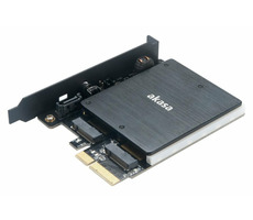 Akasa M.2 PCIe SSD adaptér s pasívnym chladičom / RGB LED