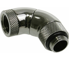 BitsPower 3x otočný uhlový adaptér 90° G1/4" (M) > G1/4" (F) lesklá čierna