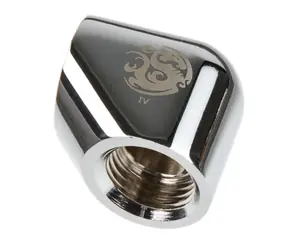 BitsPower uhlový adaptér 90° G1/4" (F) > G1/4" (F) strieborná