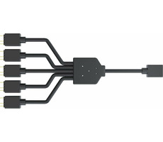 Cooler Master ARGB 5-way Splitter kábel čierna
