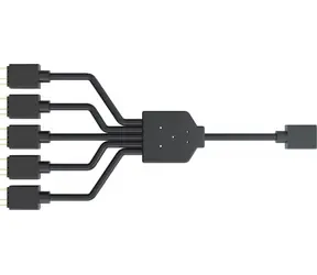 Cooler Master ARGB 5-way Splitter kábel čierna