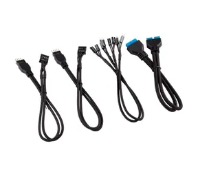 Corsair Premium Sada opletených predlžovacích káblov pre predný panel 30 cm čierna